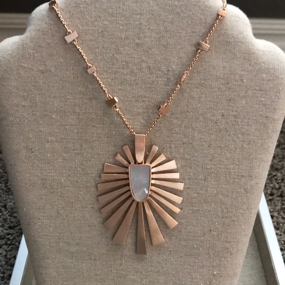 Kendra Scott Rose Gold sunburst necklace